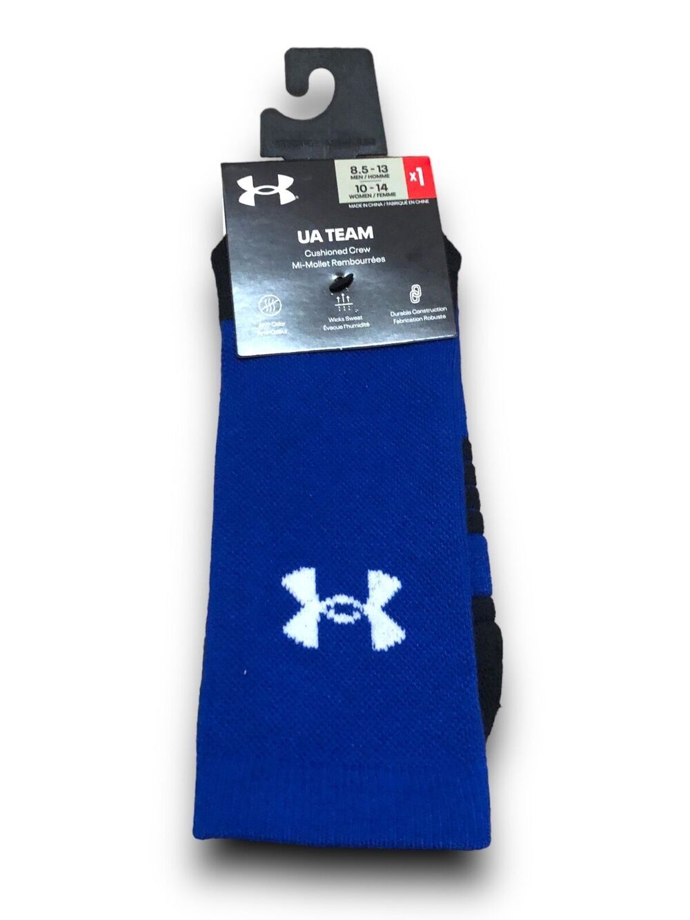 Under Armour UA Team Cushioned Crew Socks - Large